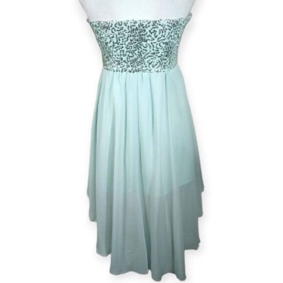 MINT SEQUIN BODICE STRAPLESS DRESS SZ.7 EUC. - Picture 4 of 5